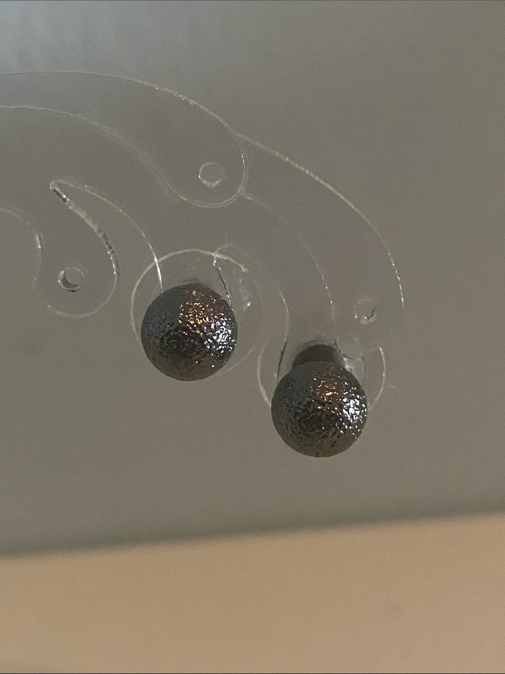 Textured Metal Ball Stud Earrings - SilverWomen Jewelry